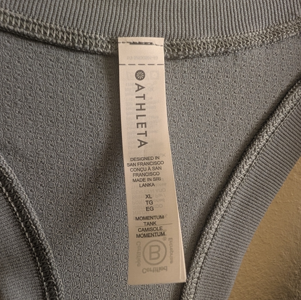 Athleta Light Blue Racerback Tank Top - Picture 3 of 4